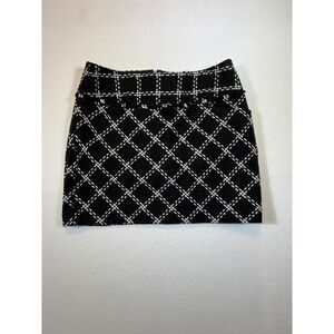 Forenza Black White Tweed Mini Skirt Women's Career Party